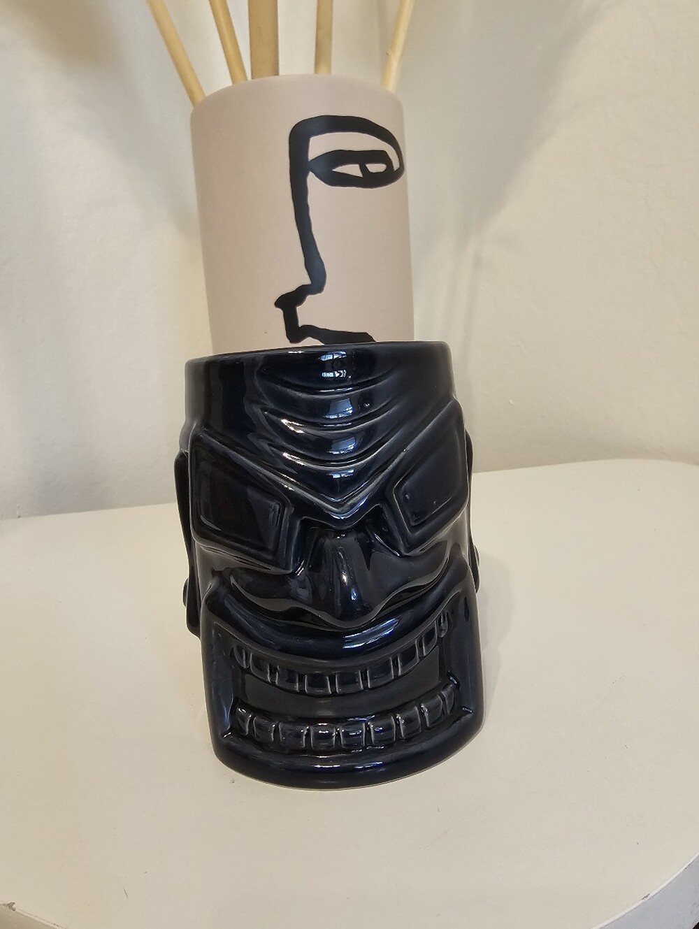 Navy Blue Tiki Mug